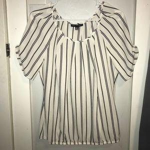 Black and White Blouse